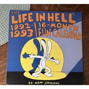 The Life in Hell 1992-1993 16-Month Fun Calendar Matt Groening